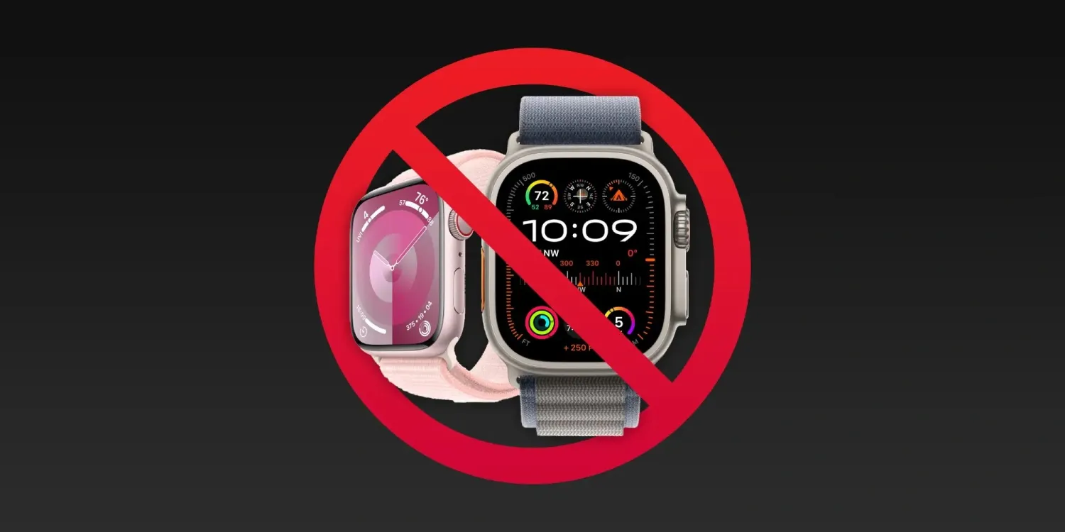 Stop delle vendite per Apple Watch 9 e Apple Watch Ultra 2 negli USA.