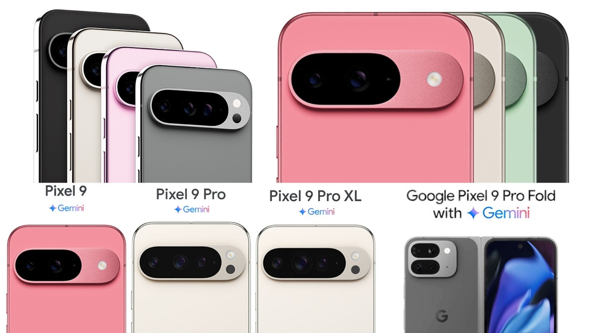 Pixel 9, Pro, XL e Fold svelati (di nuovo) da tante immagini